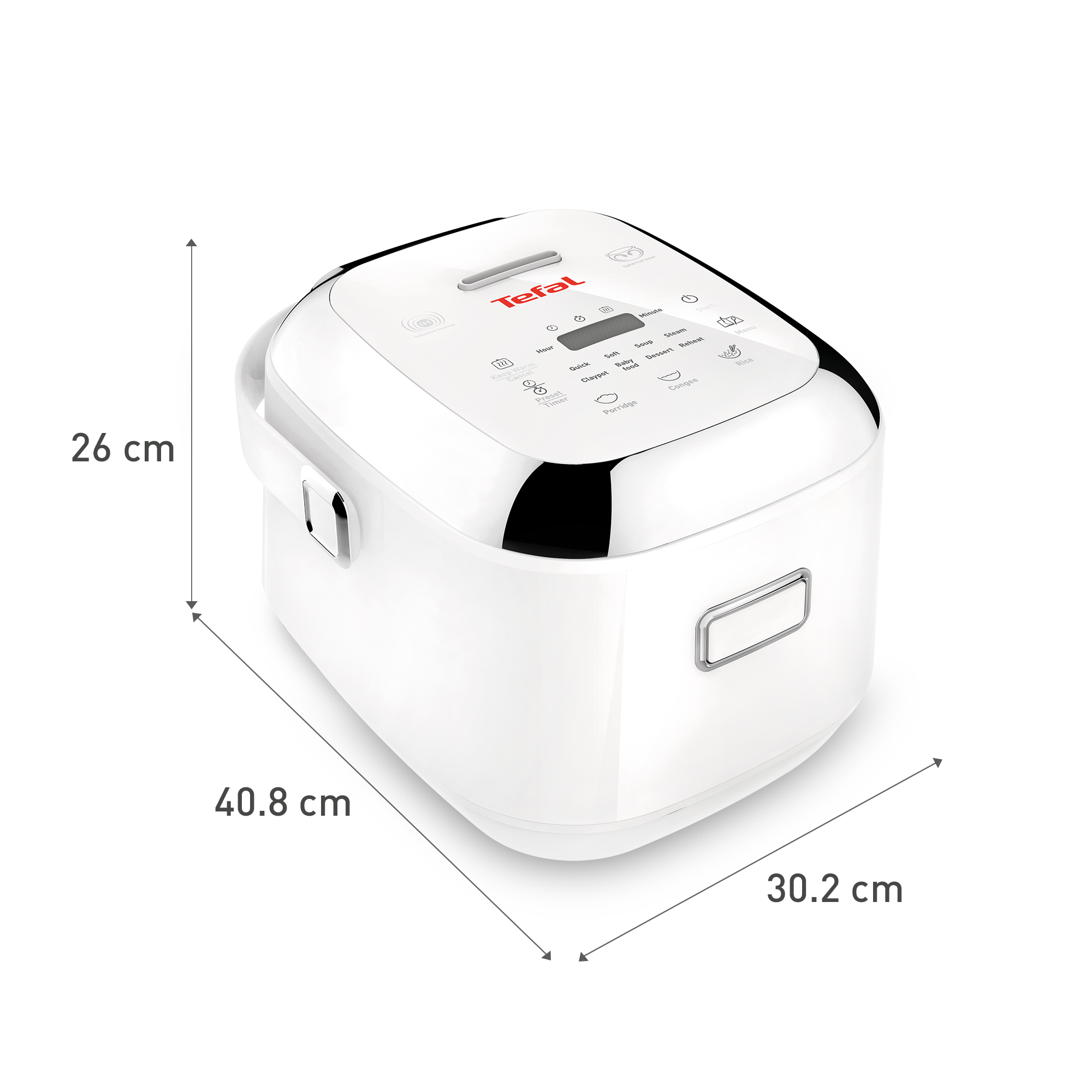 Nồi cơm điện tử cao tần Tefal mini 0.7L RK604165 - Hàng chính hãng