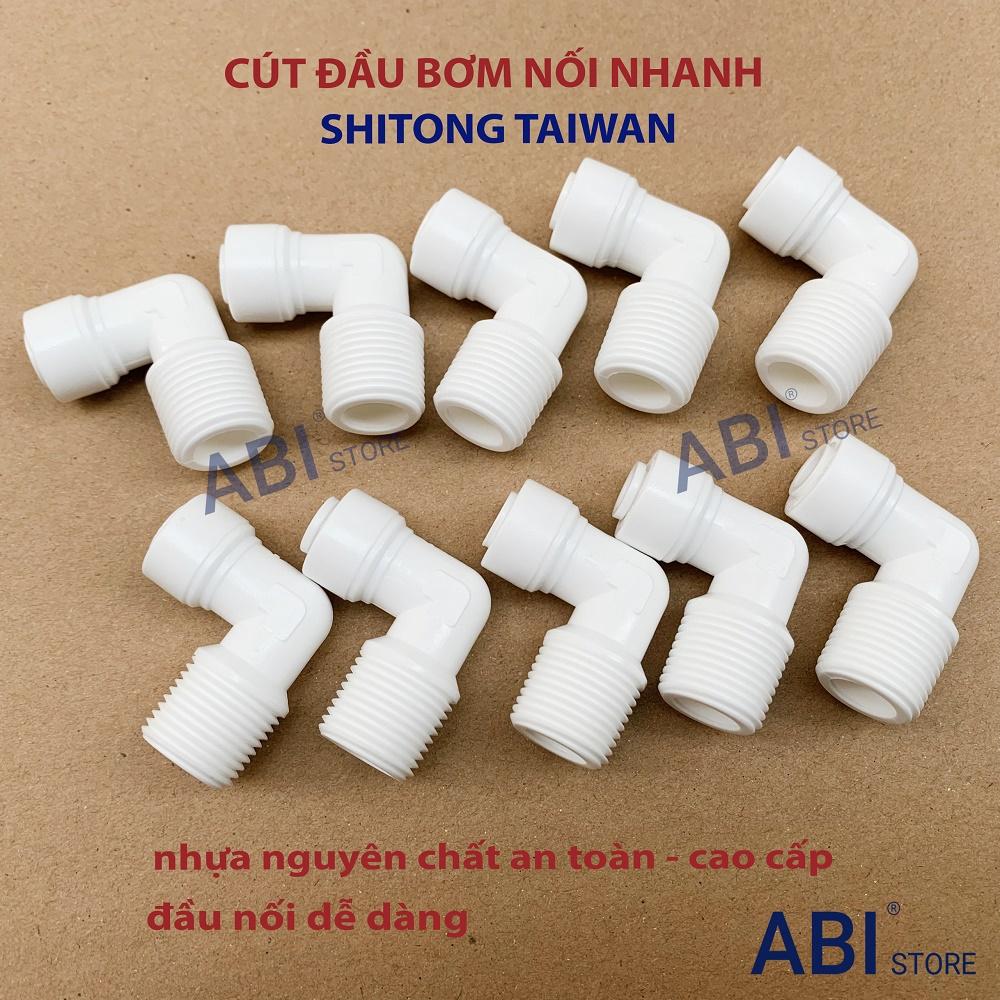 Cút đầu bơm nối nhanh Shitong Taiwan nhựa nguyên chất cao cấp ren 17 nối dây 6