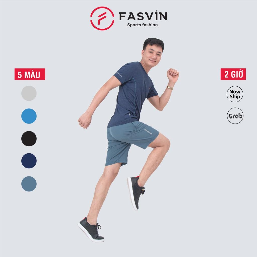 Quần đùi nam Fasvin Q21450.HN short thể thao vải gió chun trơn mát co giãn 4 chiều