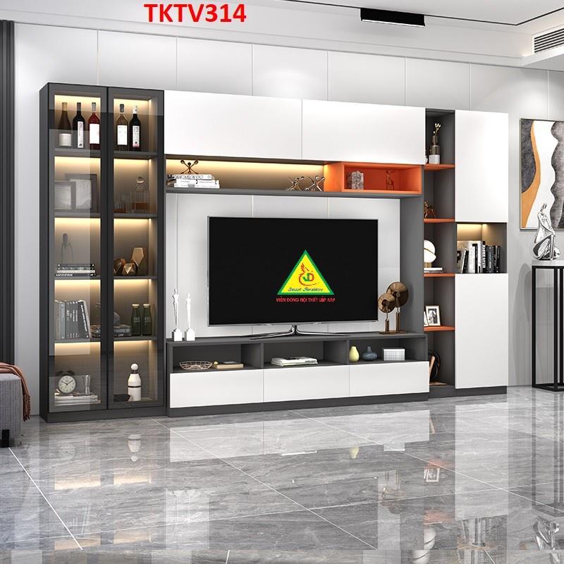 Tủ kệ tivi trang trí phong cách hiện đại TKTV314 - Nội thất lắp ráp Viendong adv