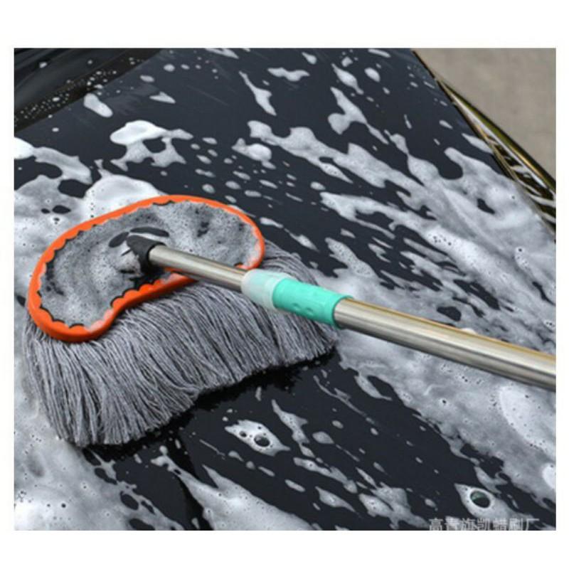Chổi rửa xe cán dài có thể điều chỉnh kích cỡ dài ngắn Xám