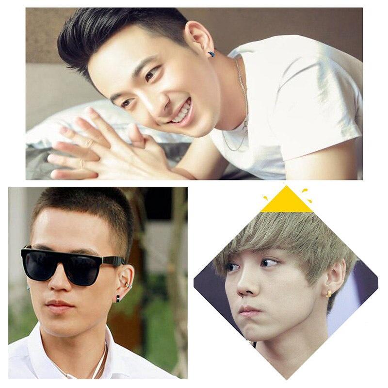 1 Chống Dị Ứng Titanium Thép Bông Tai PUNK ROCK Bông Tai Nam Trang Sức Thời Trang Nữ Vòng Tròn Nhỏ Tròn Bông bông Tai