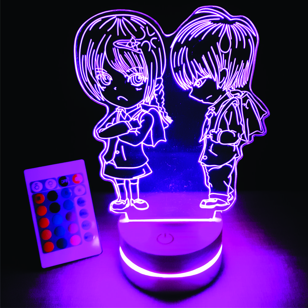 Chibi 1, Đèn 3D led, Đèn ngủ thay đổi 16 màu