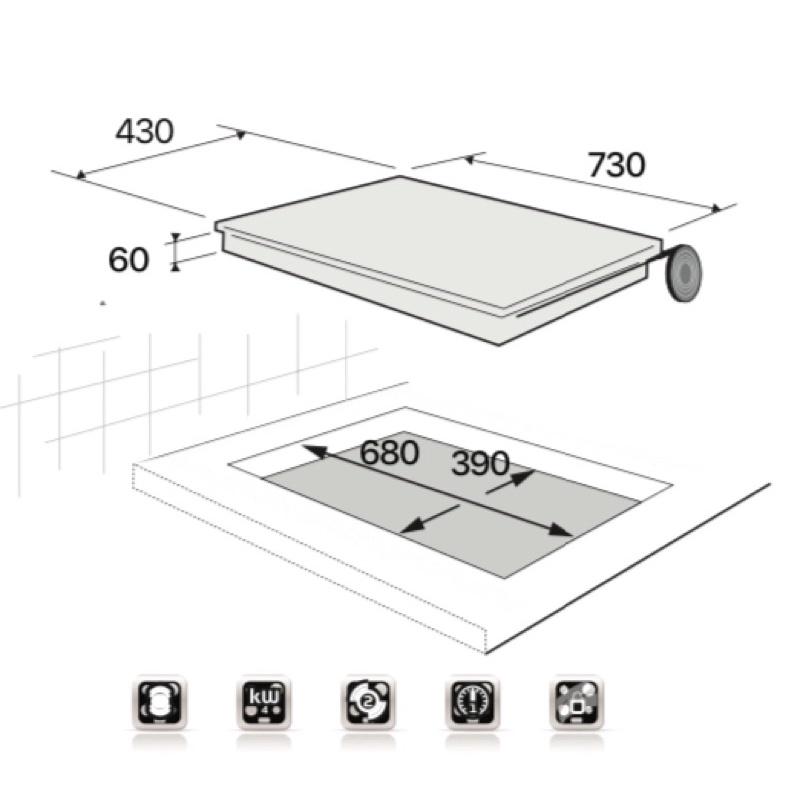 Bếp từ kết hợp Hồng ngoại Kenner KTIE-1068