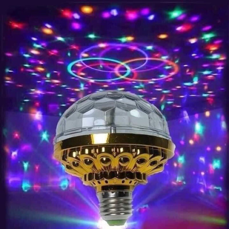 Đèn led Xoay 7 màu Tặng đuôi đèn có con tắc - Henrysa