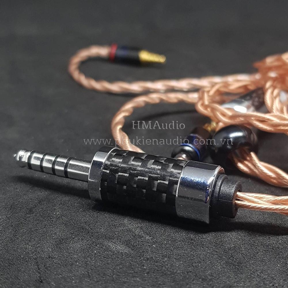 Dây tai nghe đồng OFC 1.2mm tết 4 - Connector IE40 Pro