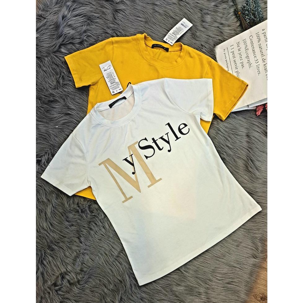 Aó thun nữ - áo thun in chữ tay ngắn S/ M/ L / XL