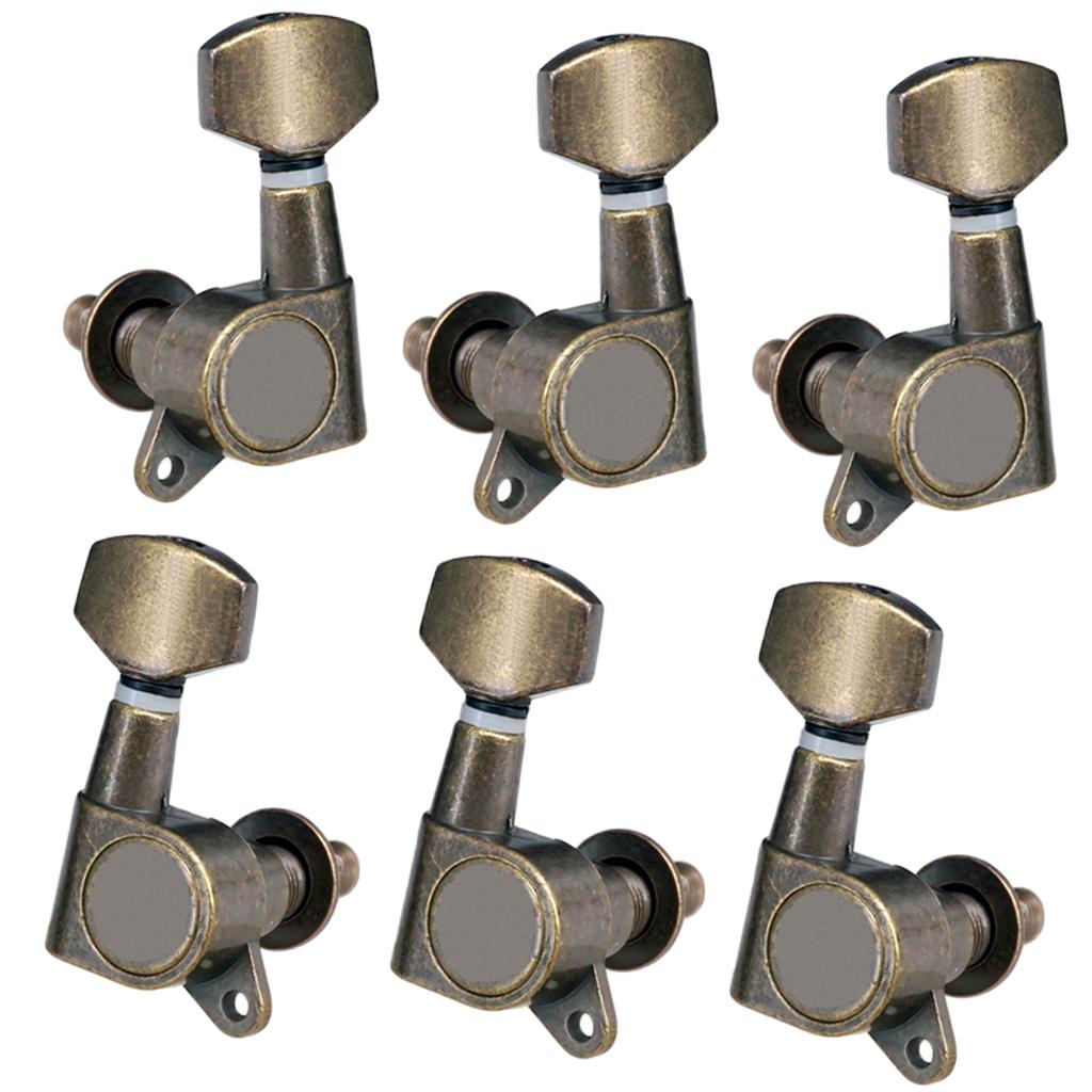 Baoblade 6 3L3R Đàn Guitar Chỉnh Chốt Chỉnh Âm Máy Đầu cho Đàn Acoustic Guitar Điện Phần