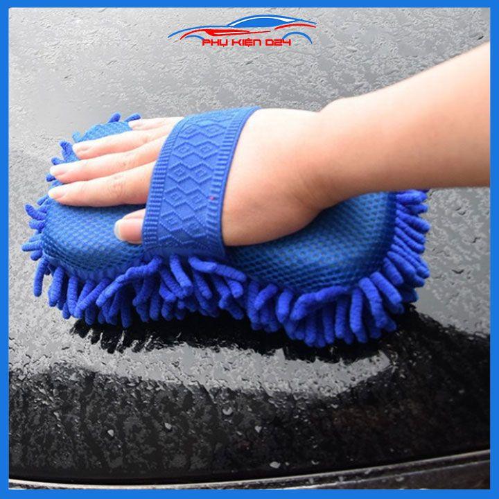 Miếng rửa xe san hô sợi vải Microfiber vệ sinh lau rửa ô tô nhà cửa