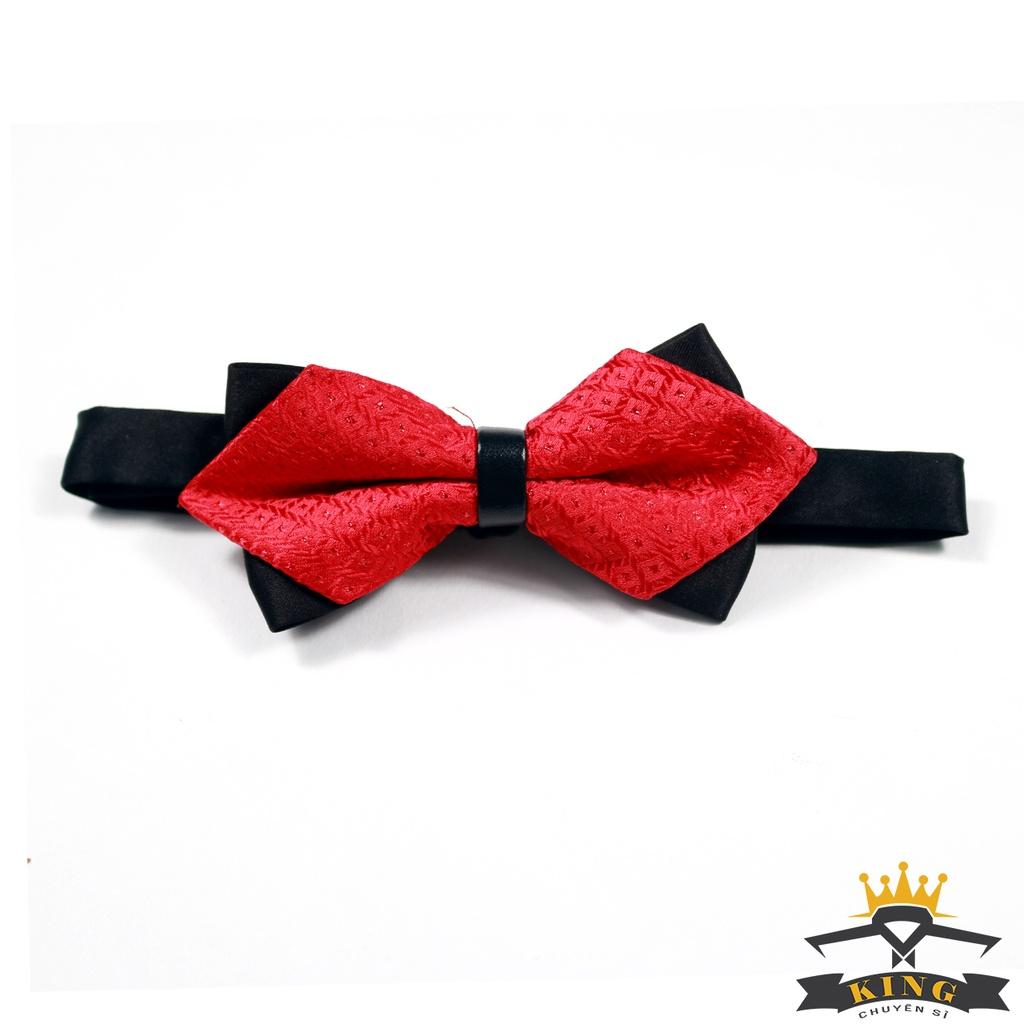 Nơ cài áo vest nam KING chú rể vải lụa silk phi bóng cao cấp giá rẻ