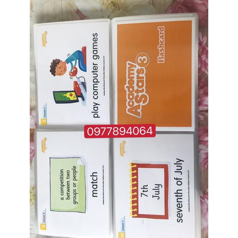 Flashcards Academy Star 3- Thẻ Tiếng Anh ép plastics