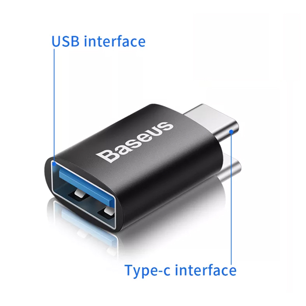 Bộ Chuyển Đổi Baseus Mini OTG Từ Type-C Sang USB-A 3.1 - Hàng Chính Hãng