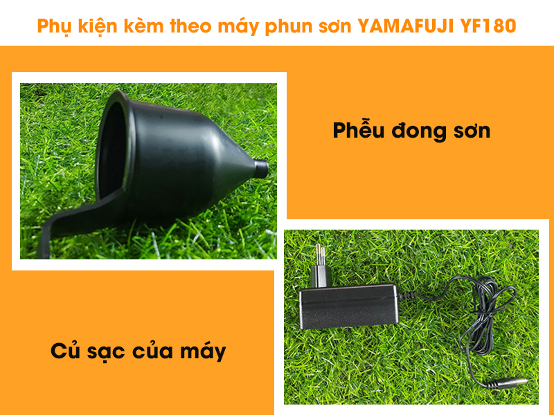 Máy phun sơn chạy pin Yamafuji YF180 Hàng chính hãng