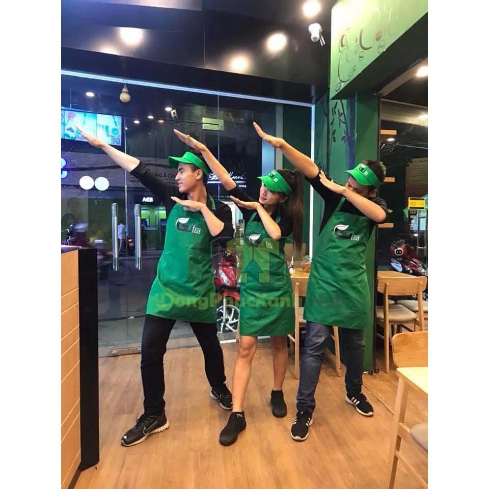 Tạp dề đồng phục màu Xanh chất ĐẸP