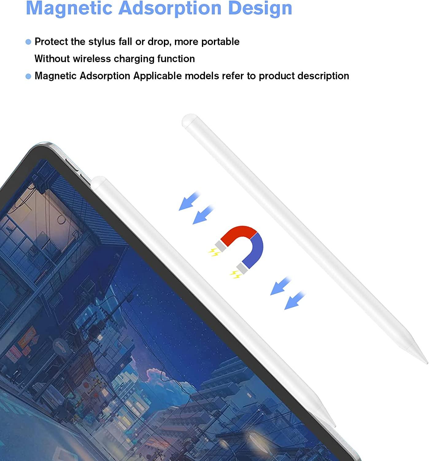 Bút bút tương thích với I-PAD 2018 và các mẫu sau đó, bút stylus với độ từ chối cọ, thiết kế nhạy cảm và thiết kế từ tính, bút chì kỹ thuật số