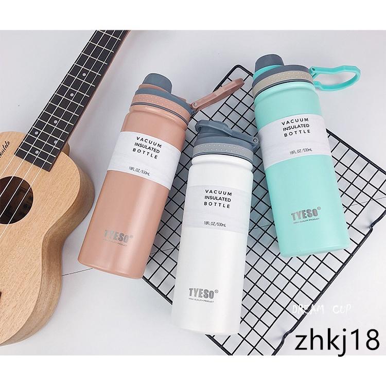 Bình nước cách nhiệt 530ml/ 750ml bằng thép không gỉ 5 màu tùy chọn