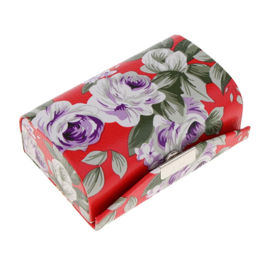 Da Son Môi Lip Gloss Case Hộp Lưu Trữ Hộp Trang điểm Với Gương