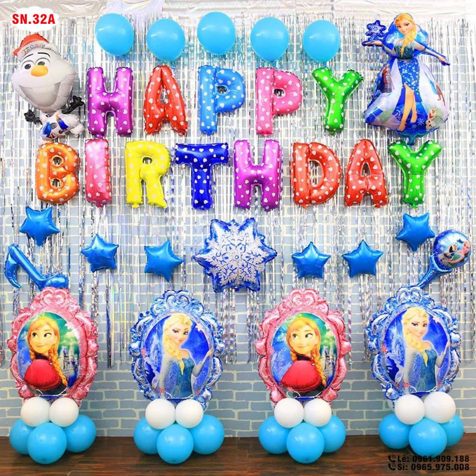 Set Bóng Chữ HAPPY BIRTHDAY- Nhiều Màu Sắc -  Giao Màu Ngẫu Nhiên