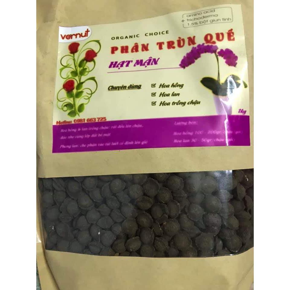 Phân trùn quế viên nén hạt mận tiện lợi tốt cho hoa hồng, hoa lan và các loại cây trồng