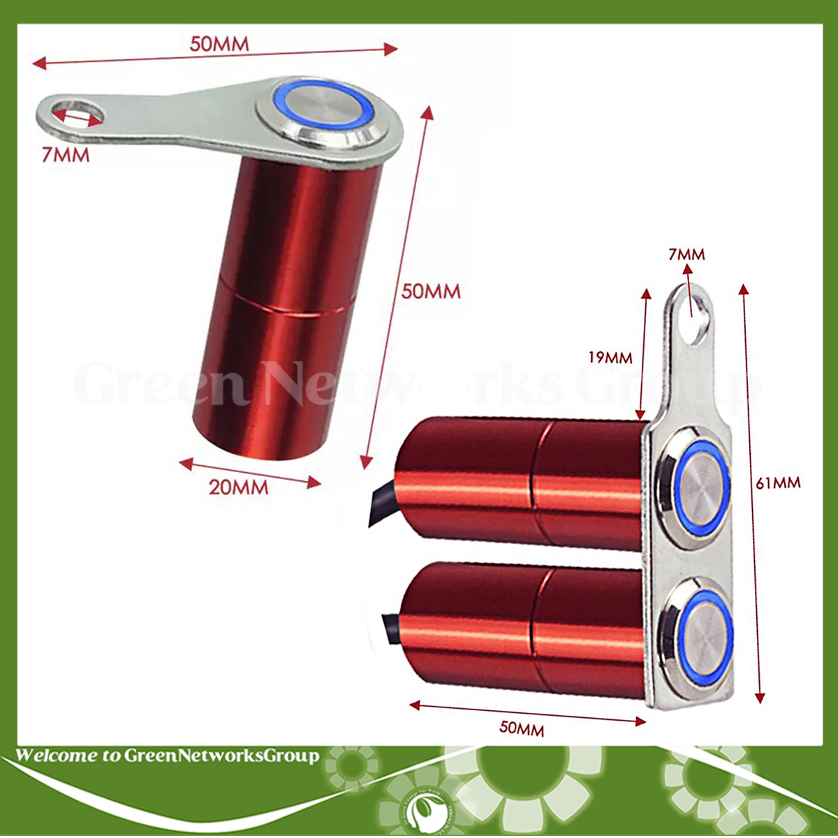 Công Tắc Led CNC Có Pat Gắn Cùm Xe [ Chế độ On - Off ] Green Networks Group