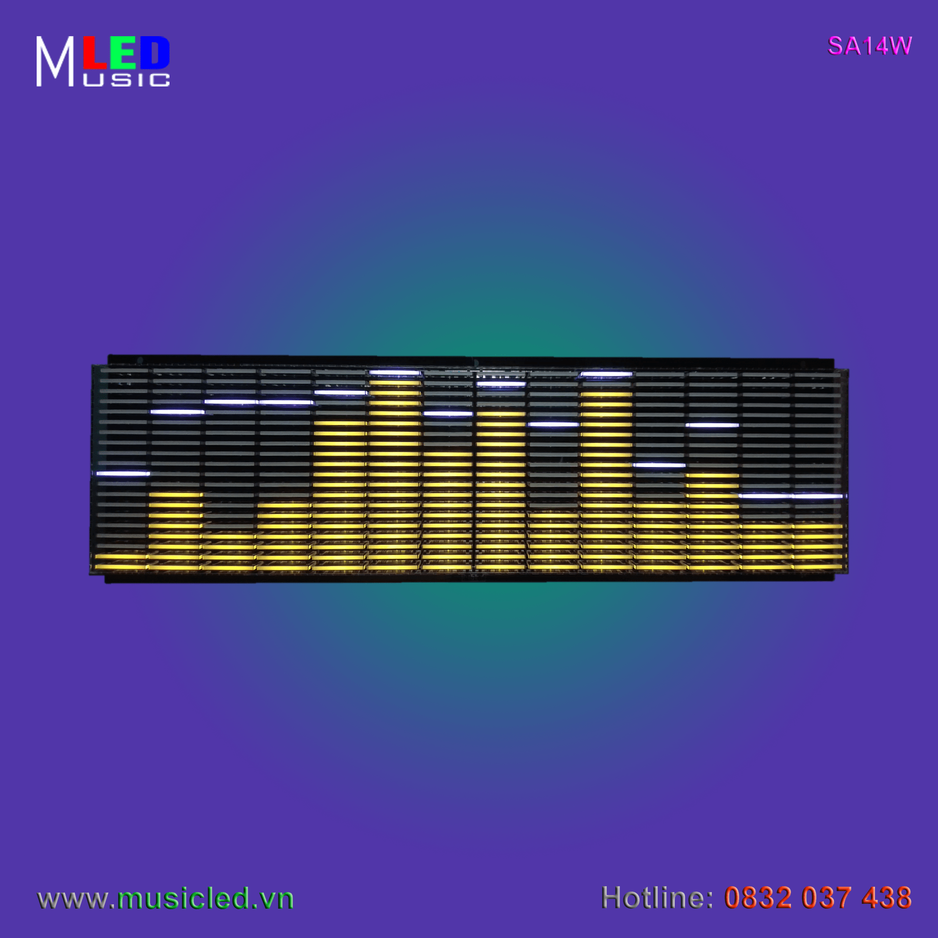 Dàn đèn Music LED nháy theo tần số nhạc 14 cột treo tường