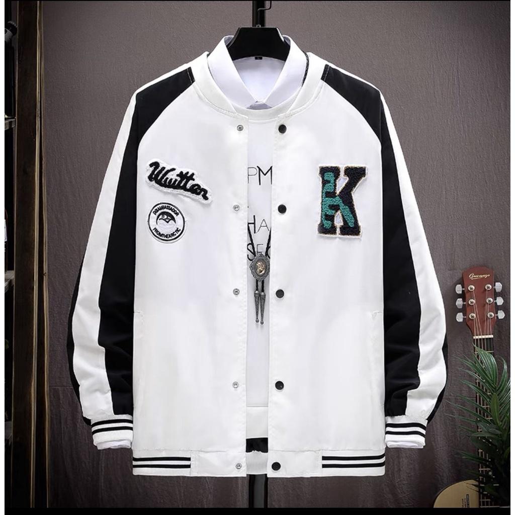 Áo Khoác nỉ nam nữ in chữ k kiểu dáng Bomber Bóng Chày cực phẩm của shop bao đẹp