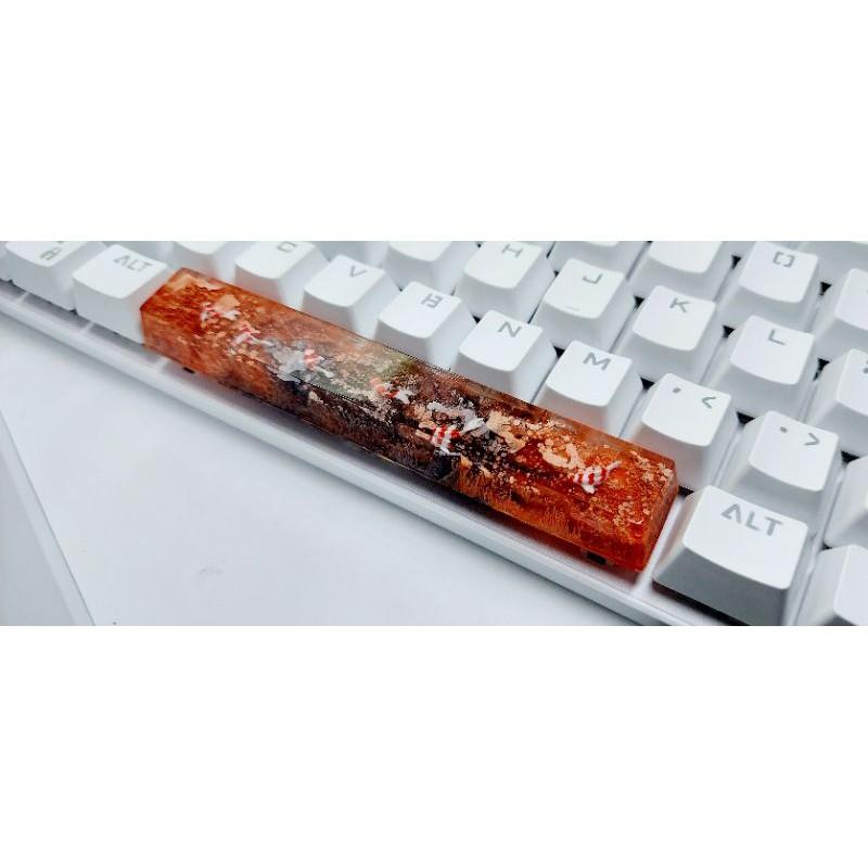 Keycap artisan cá koi spacebar 6.25u trang trí bàn phím cơ.