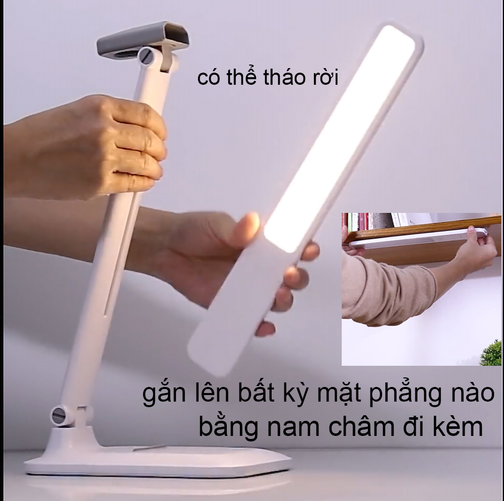 Đèn bàn học chống cận sạc pin 3 chế độ