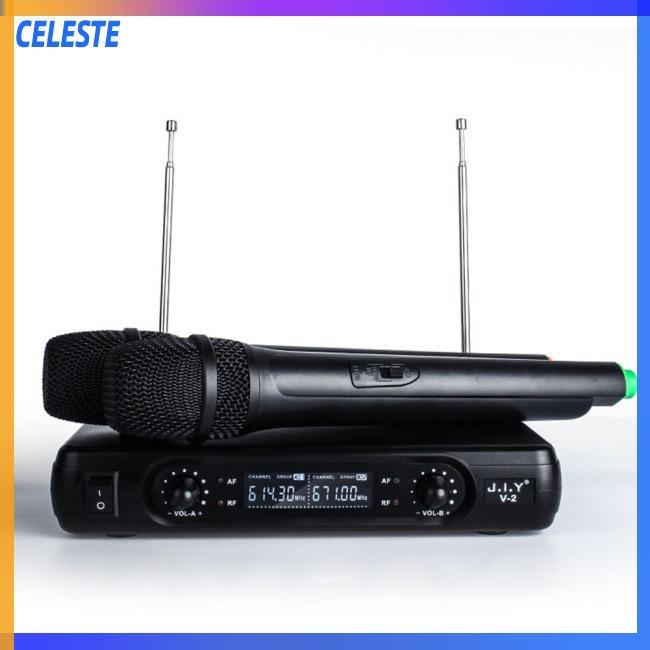 Bộ Micro Hát Karaoke Không Dây Chuyên Nghiệp Có Màn Hình LCD