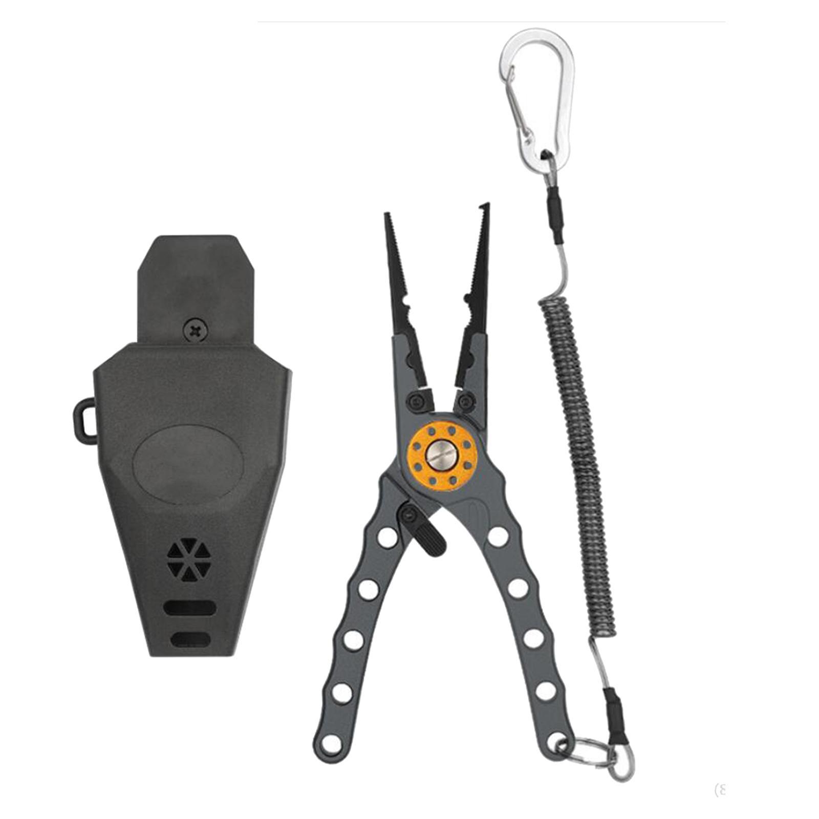 Fishing Pliers Fly Fishing Gear Hook Remover, Professional for Freshwater Saltwater Gear Multi Tool Lightweight Braid Line Cutting Scissors