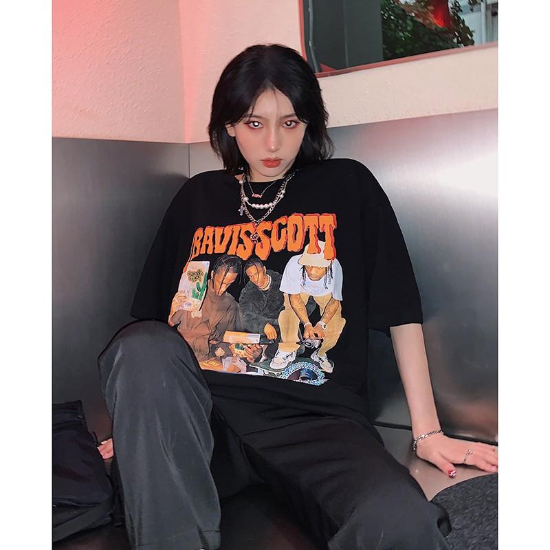 Áo Thun Nam Nữ Tay Lỡ Travis Scott Áo Phông Form Rộng COTTON 100%