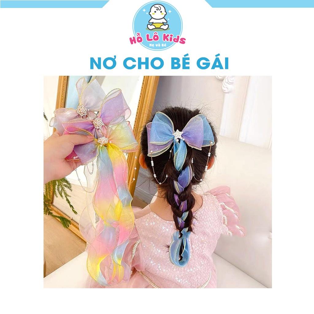 Nơ kẹp tóc cho bé nhiều màu, tết tóc cho bé dễ thương phong cách Hàn Quốc Hồ Lô Kids