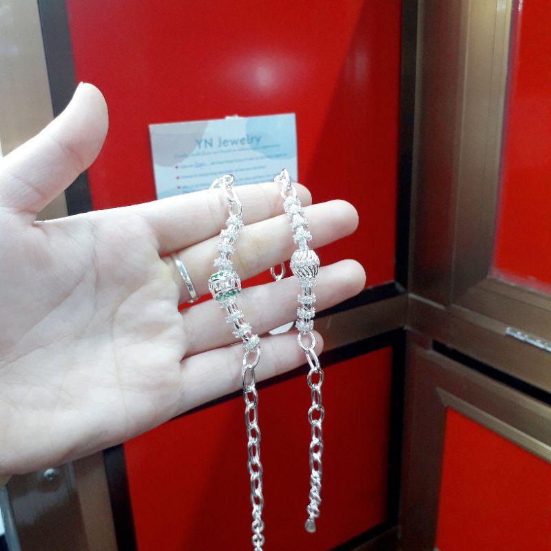 Lắc tay bạc cao cấp đính đá YN JEWELRY
