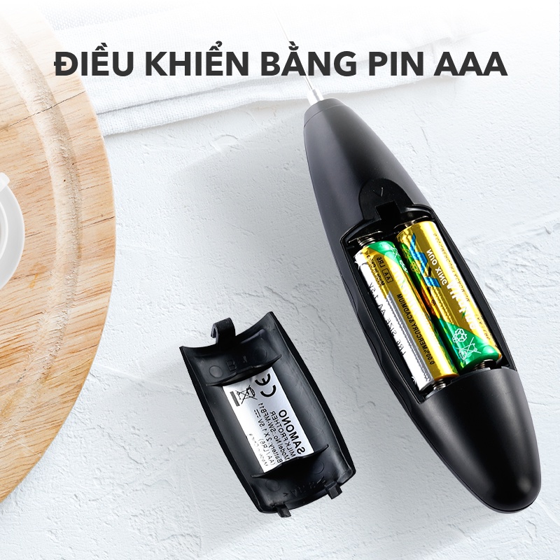 Máy tạo bọt sữa SAMONO SW-MFB11, Độ ồn thấp, Tiện dụng và nhỏ gọn, Dễ dàng cất giữ - Bảo hành 12 tháng