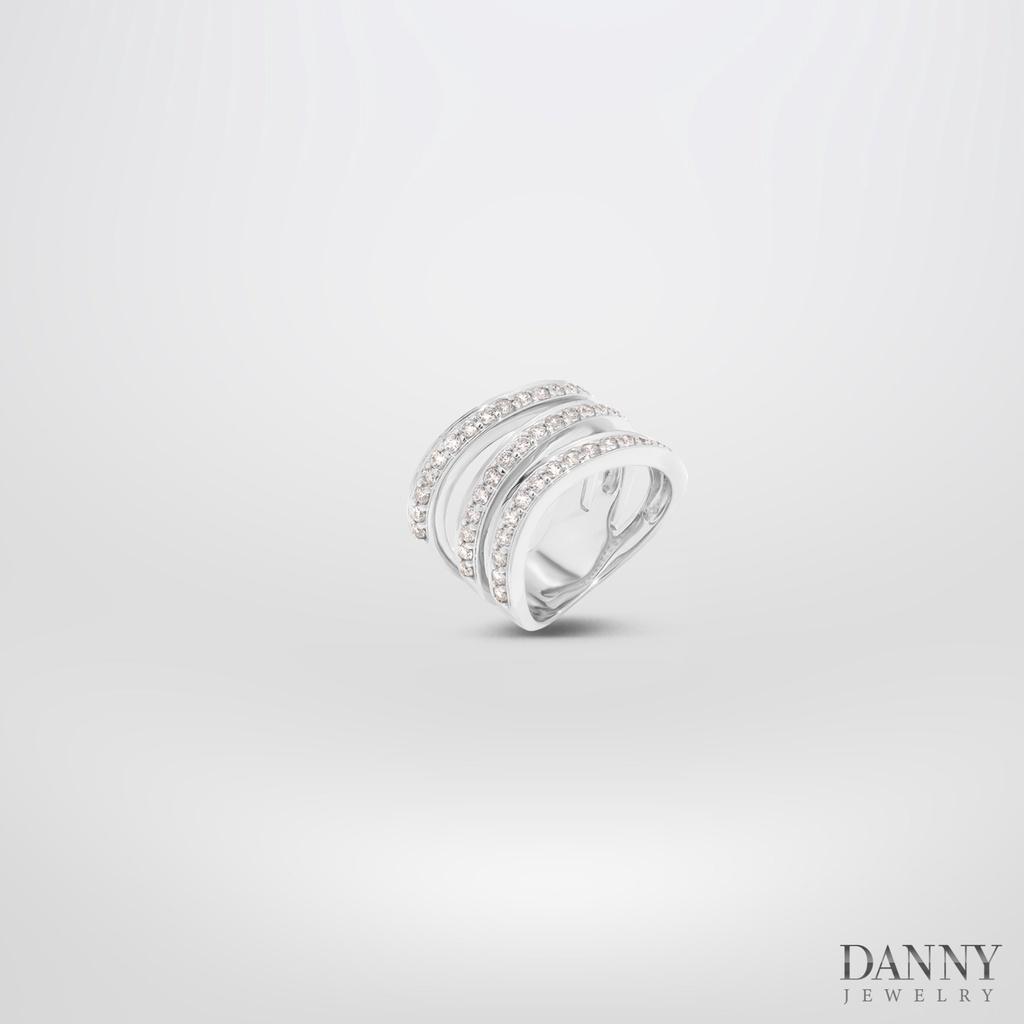 Nhẫn Nữ Danny Jewelry Bạc 925 Đính Đá CZ Xi Rhodium/Vàng Hồng N0079