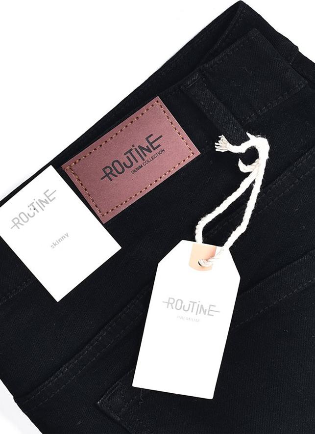 Quần Jeans Nam Đen Trơn Co Giãn