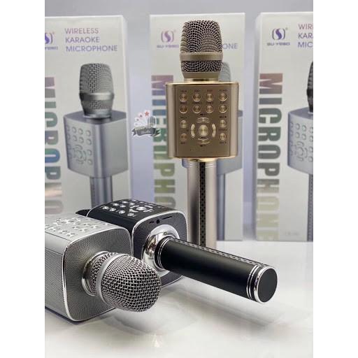 Micro karaoke bluetooth cao cấp SU YOSD YS-96 Bass hay chống hú, hát cực nhẹ (Màu Random)