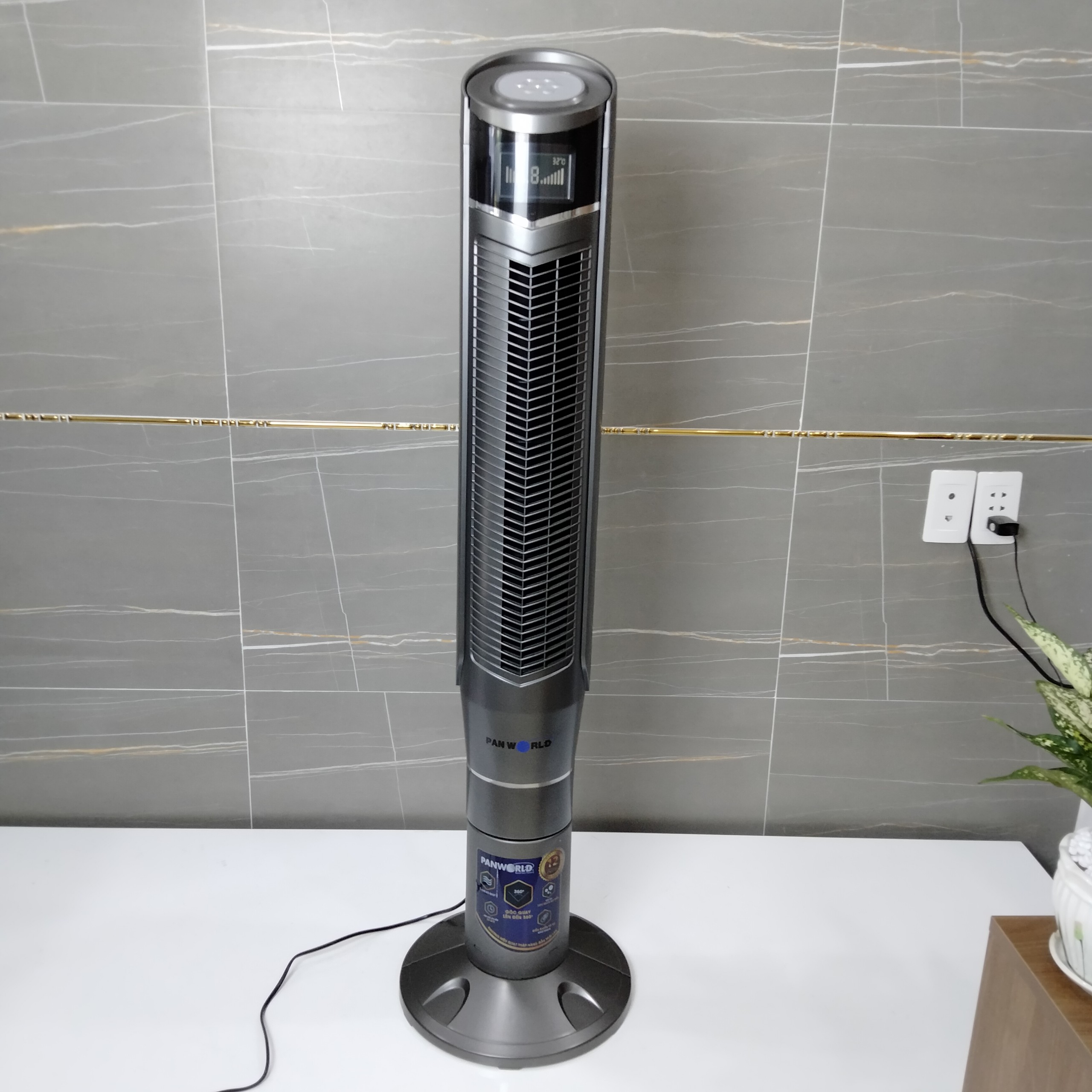 Quạt tháp tháp Panworld PW-059H quạt không cánh xoay 360 độ - Hàng chính hãng