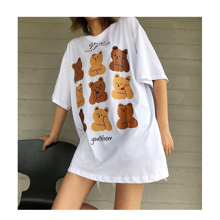 Áo Thun Gấu Nâu Unisex Giấu Quần