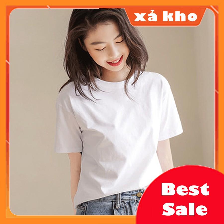 Áo Thun Trơn 2 Màu Trắng Đen - Cotton 100% Đường May Cao Cấp Mặc Mát Thoải Mái