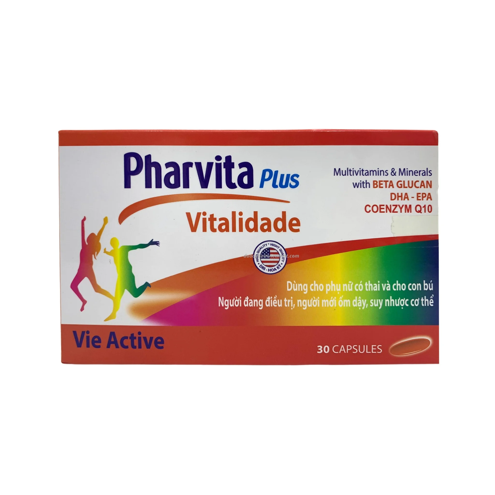 Viên uống vitamin tổng hợp Pharvita Plus tăng cường sức khỏe - Hộp 30 viên