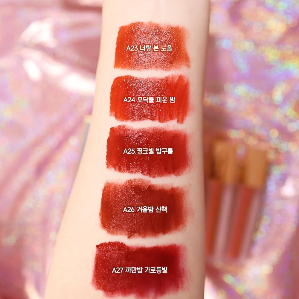 Son Black Rouge Air Fit Velvet Tint Ver.5 Bam tặng kèm mặt nạ 3W CLINIC mùi ngẫu nhiên