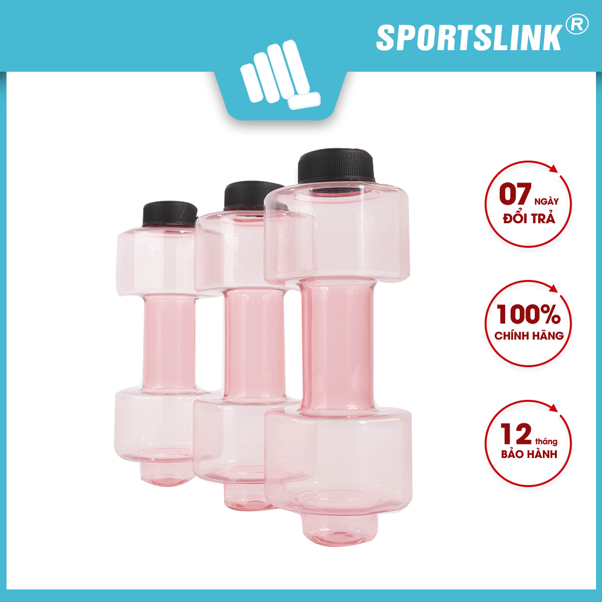 Bình Nước Thể Thao Gymlink tạo dáng hình Tạ Tay G88 500ml Sportslink