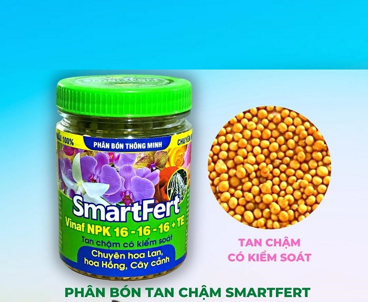 Phân Bón Tan Chậm Thông Minh 16-16-16 - Chuyên Dụng cho Hoa Hồng, Hoa Lan, Sen Đá, Bonsai - Chai 140Gr
