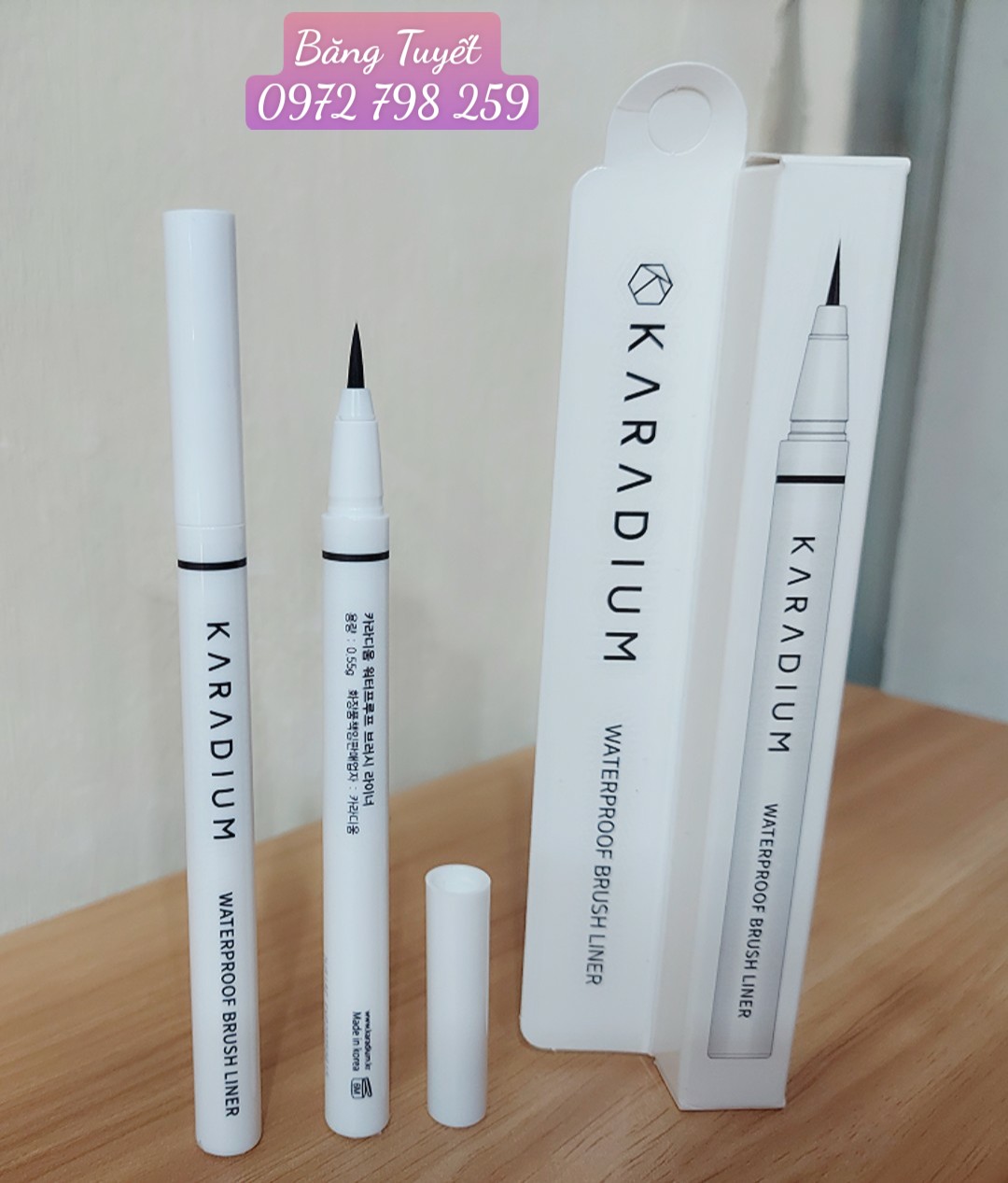 Bút dạ kẻ mắt Karadium WATERPROOF BRUSH LINER