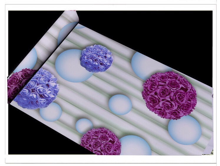 Giấy dán tường rộng 45cm x 5m dài  - HOA TÚ CẦU XANH HỒNG ELL302