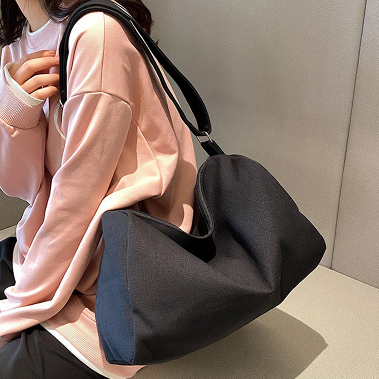 Fashion Women Handbag Lightweight Canvas Tote Satchel Canvas Bags Durable Casual Shoulder Bag for Work Travel Shopping Business