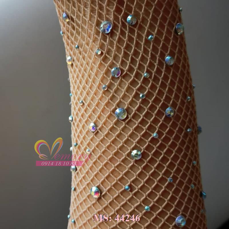Găng tay sang chảnh màu nude da dạng lưới đính đá lấp lánh cho Cô dâu và Dạ hội, đi tiệc, sự kiện, lễ hội MS: 44246