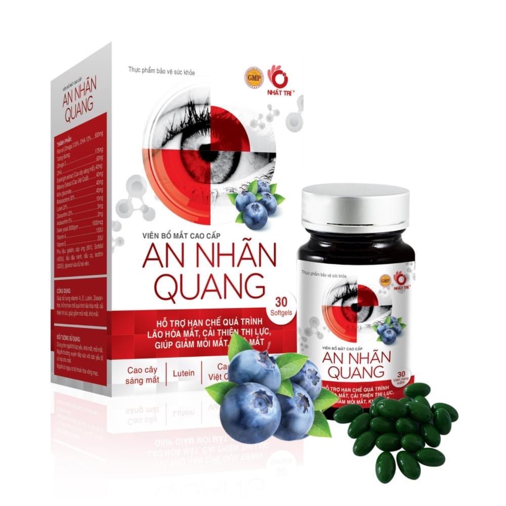 AN NHÃN QUANG - Viên uống bổ mắt AN NHÃN QUANG giúp mắt sáng, tăng cường thị lực, giảm khô mắt, mỏi mắt - Hộp 30 viên - Nhất Trí Sẻ chia niềm vui sống