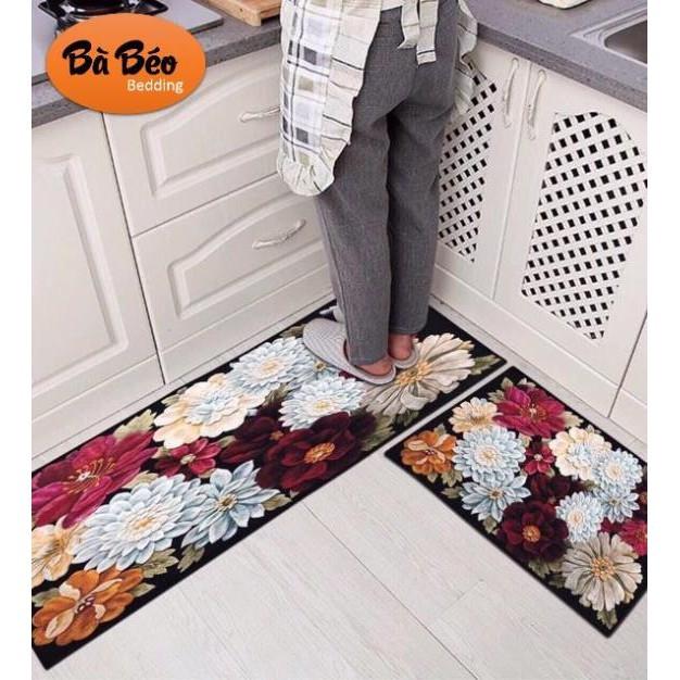 Bộ 2 thảm nhà bếp hình 3d